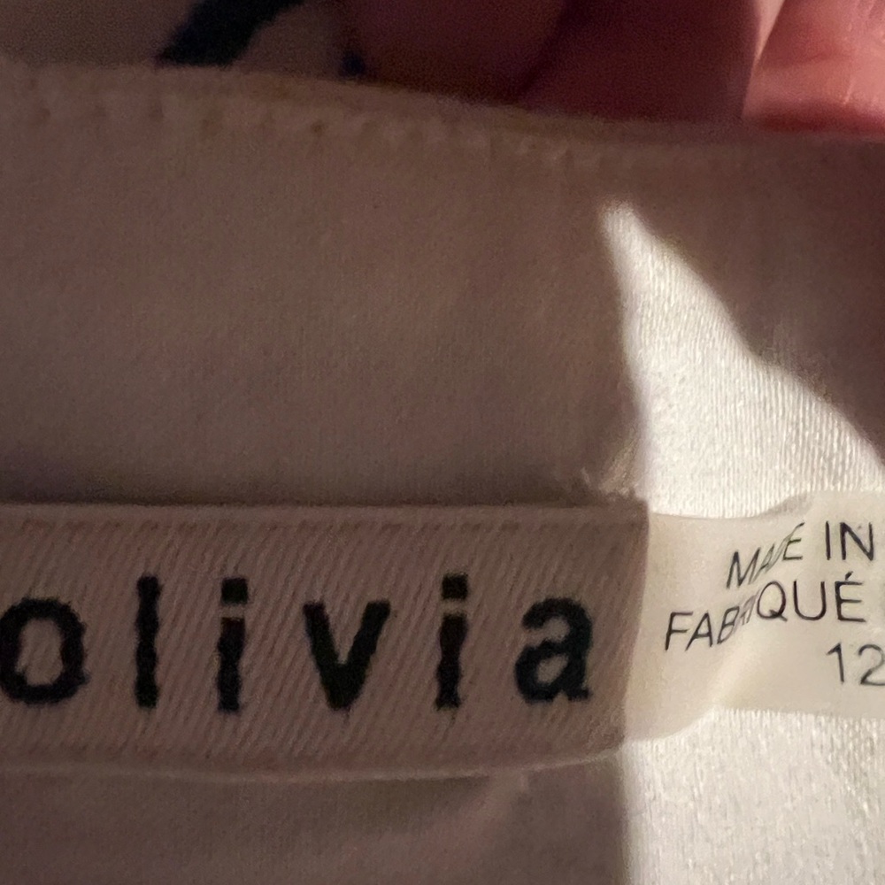 Alice + Olivia Blue & White High-Waist Printed Shorts - Picture 10 of 10